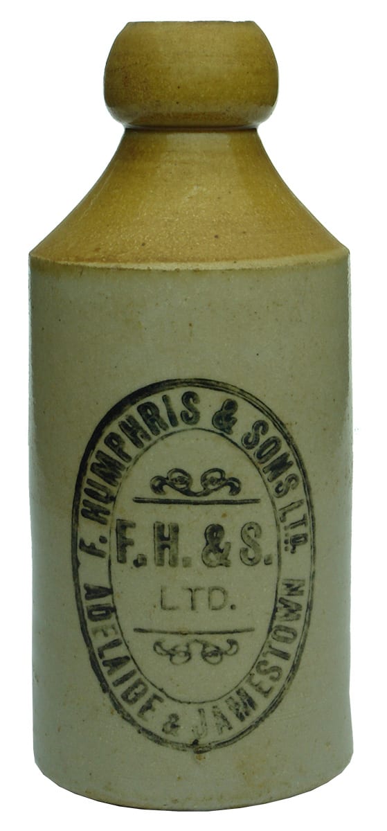 Humphris Adelaide Jamestown Stoneware Ginger Beer Bottle