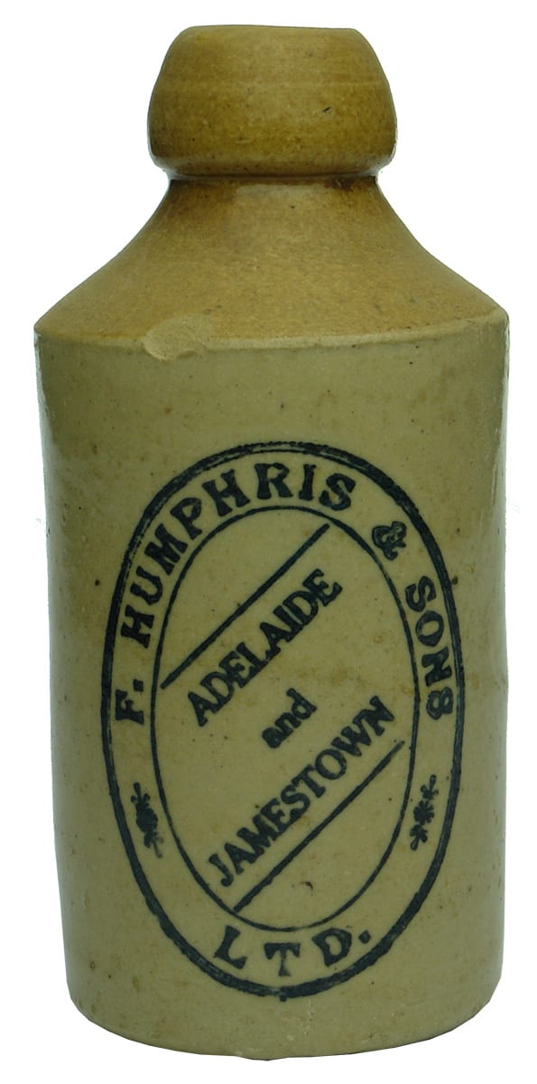 Humphris Adelaide Jamestown Stone Ginger Beer Bottle