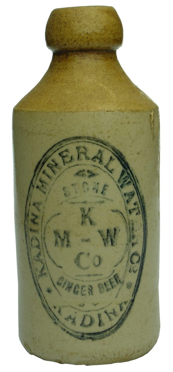 Kadina Mineral Water Stone Ginger Beer Bottle