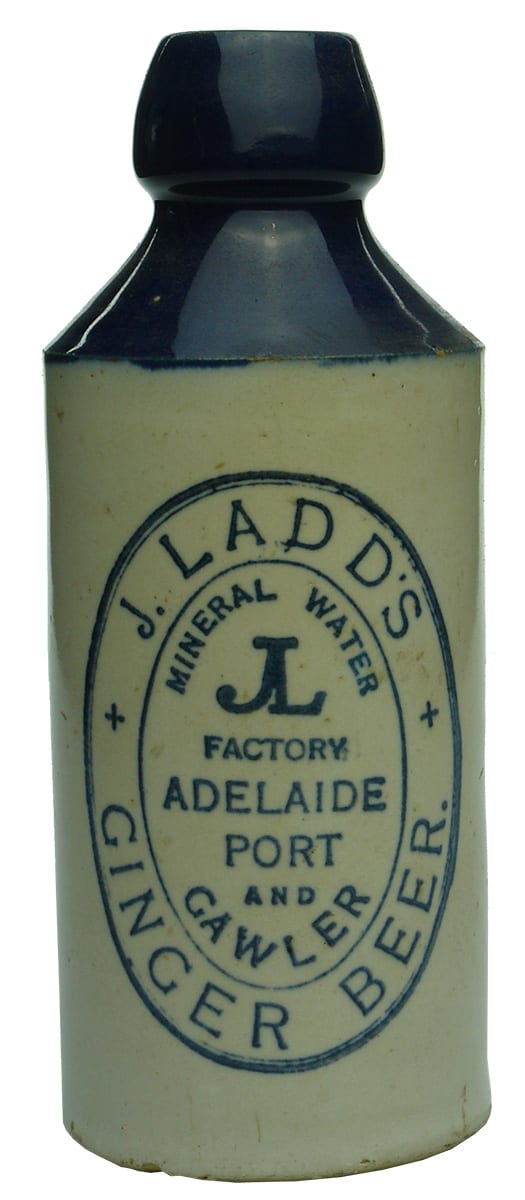 Ladd Adelaide Port Gawler Stone Ginger Beer Bottle