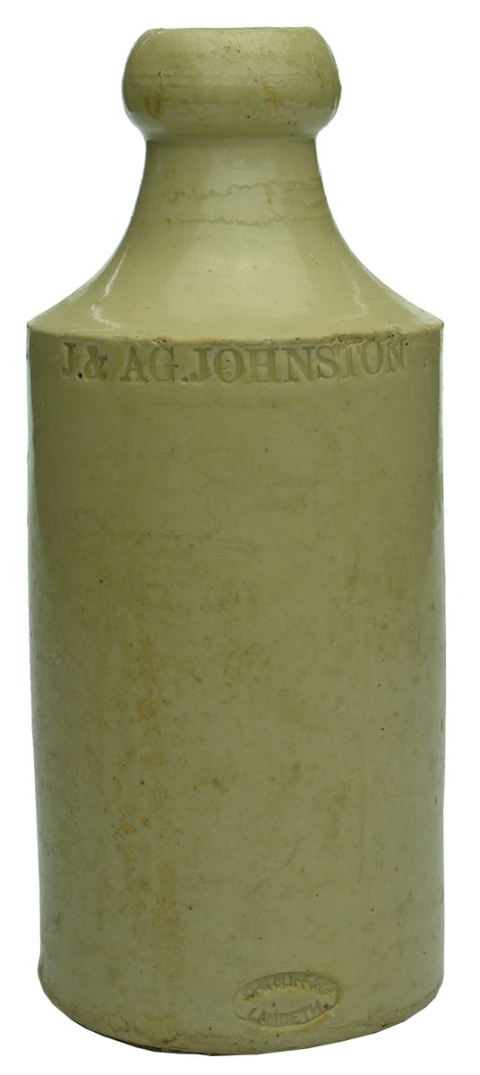 Johnston Impressed Stone Ginger Beer Bottle