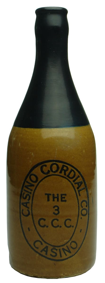 Casino Cordial Blue Top Crown Seal Ginger Beer Bottle