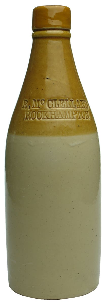 McClelland Rockhampton Impressed Stoneware Ginger Beer Bottle