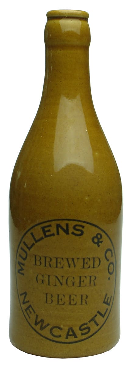 Mullens Newcastle Stone Ginger Beer Bottle