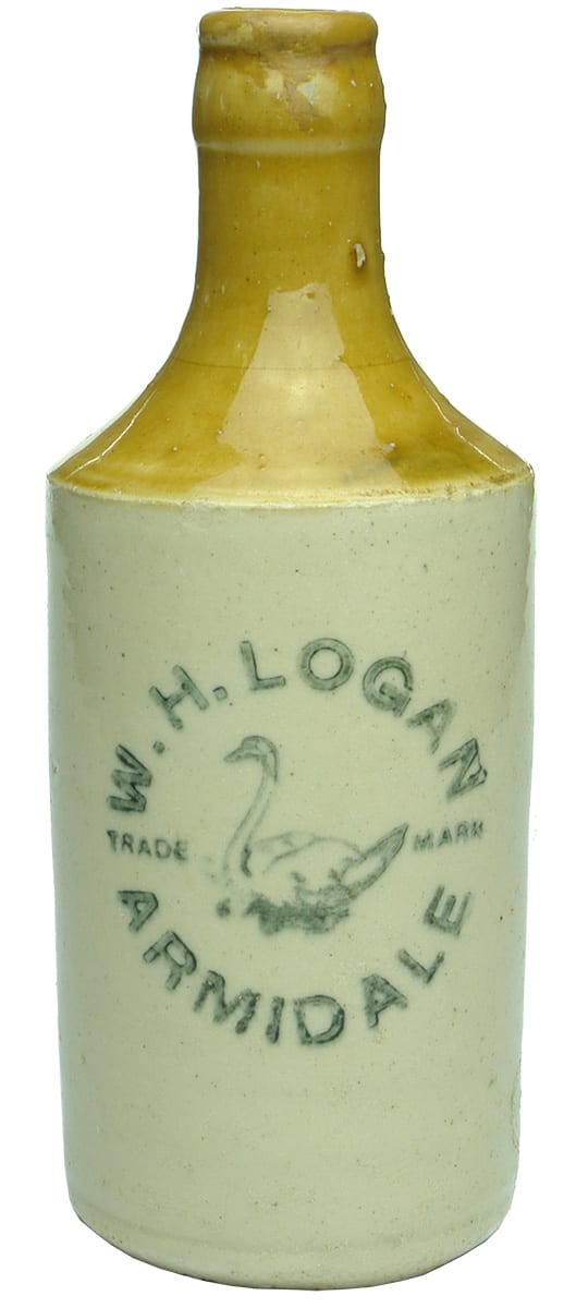 Logan Armidale Swan Crown Seal Ginger Beer Bottle