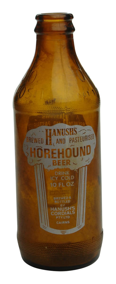 Hanush Horehound Beer Cairns Crown Seal Bottle