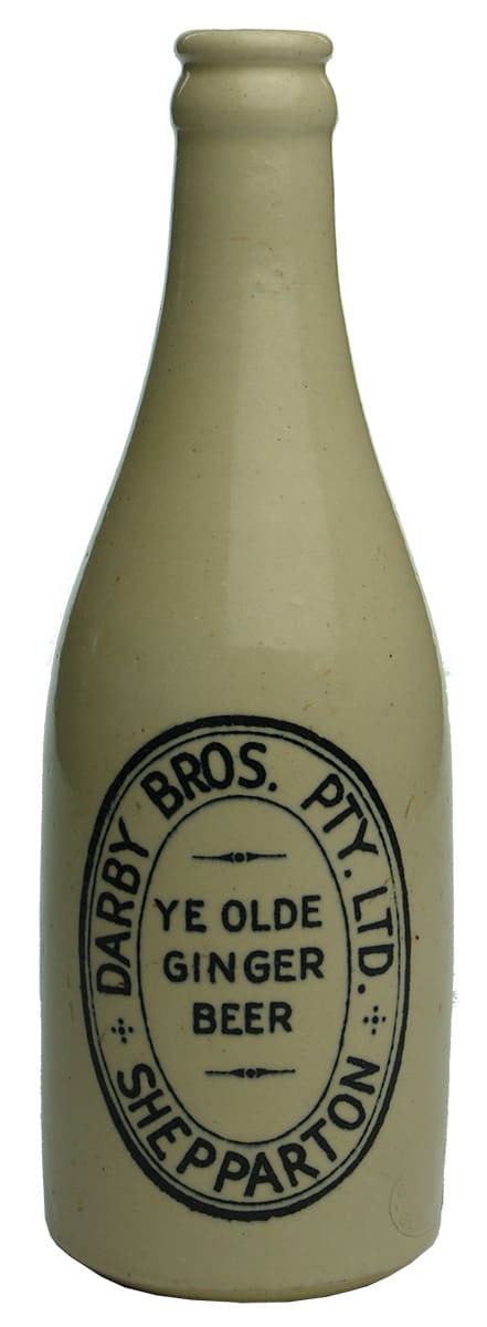 Darby Bros Shepparton Ginger Beer Bottle