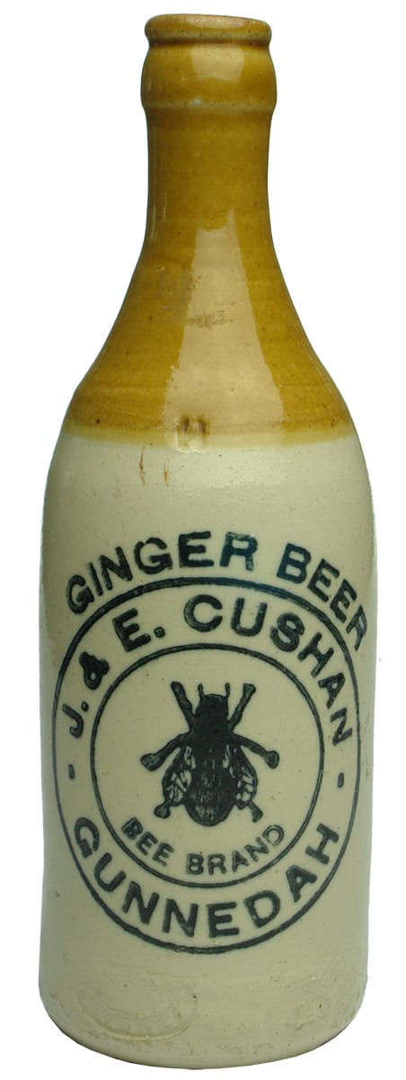 Cushan Gunnedah Bee Brand Ginger Beer Bottle