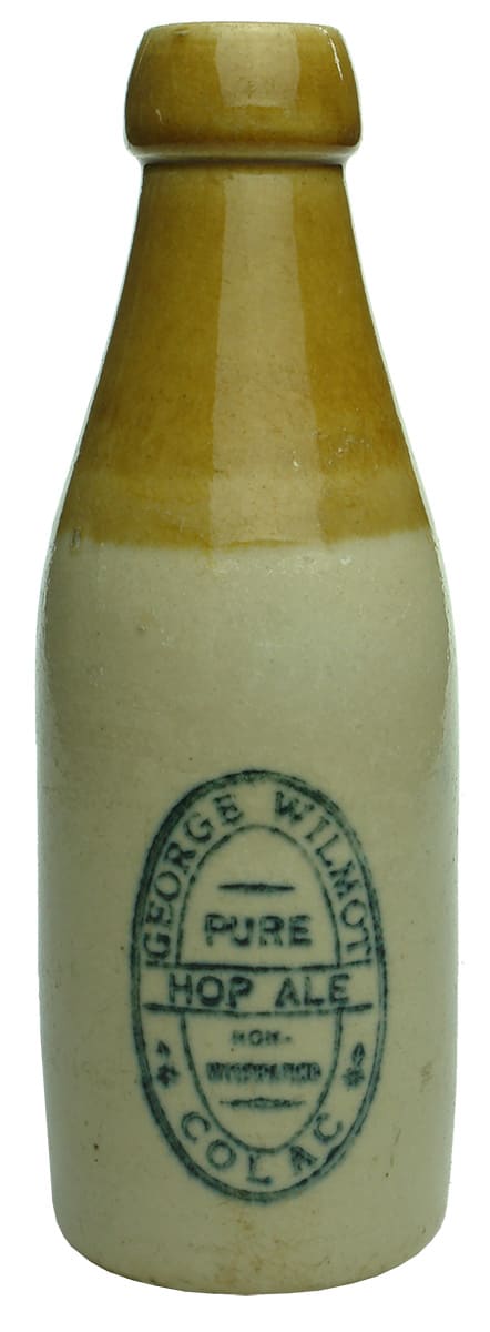 George Wilmot Colac Stone Ginger Beer Bottle