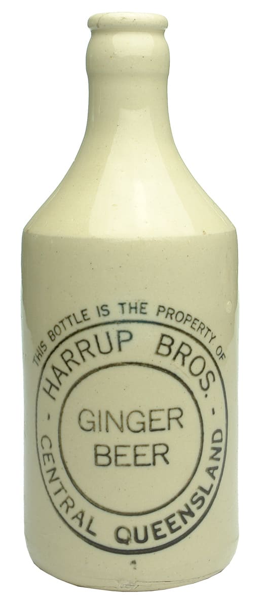 Harrup Bros Central Queensland Ginger Beer Bottle