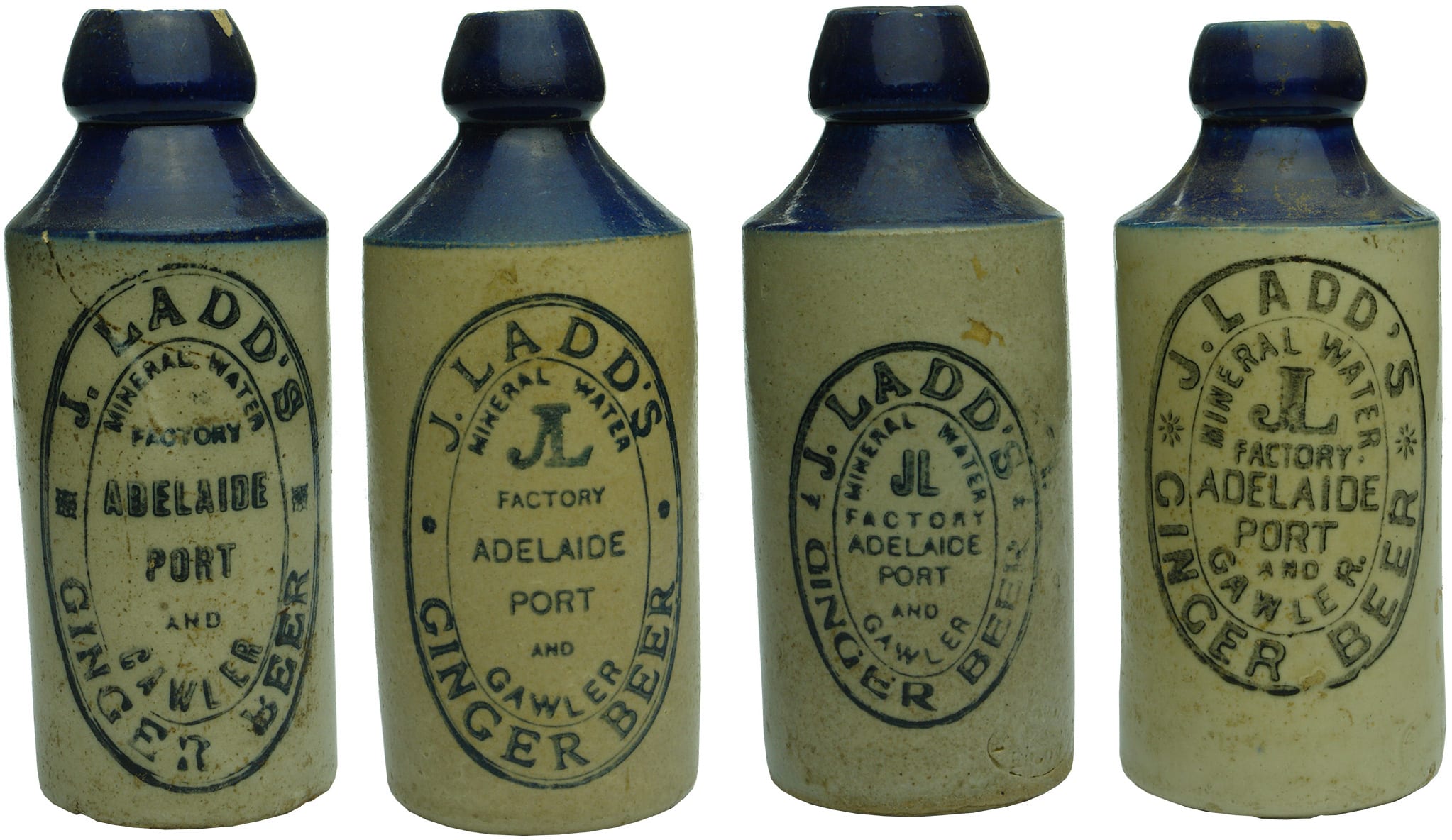 Ladd Adelaide Port Gawler Ginger Beer Bottles