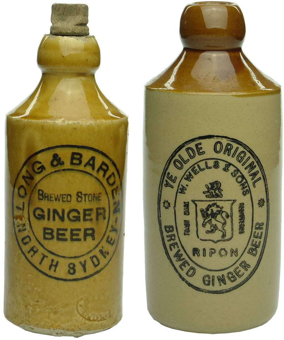 Collection Stoneware Ginger Beer Bottles