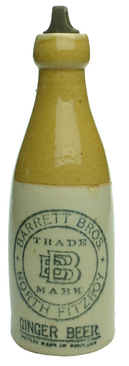 Barrett Bros North Fitzroy Ginger Beer Bottle