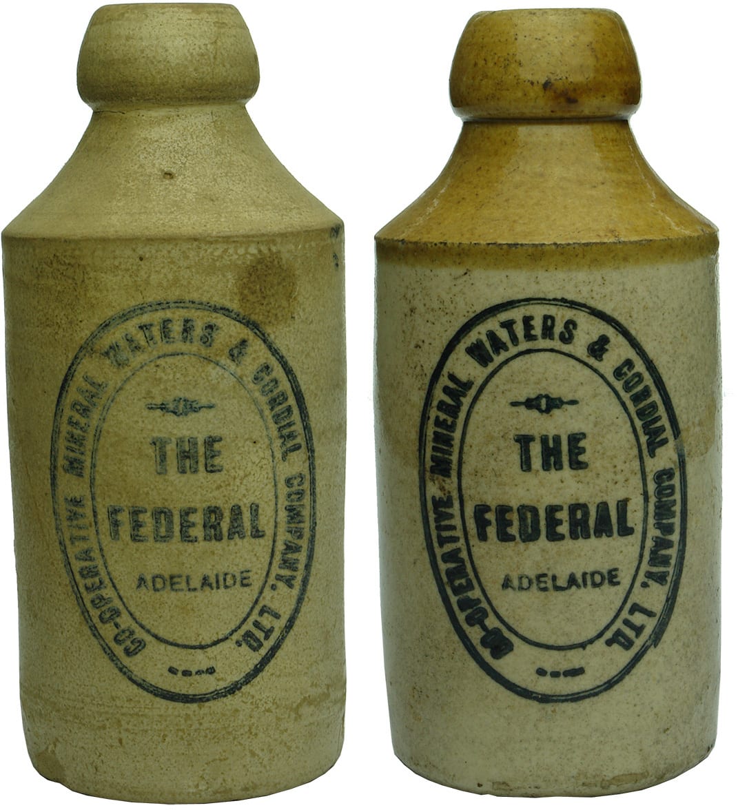 Federal Adelaide Stone Ginger Beer Bottles