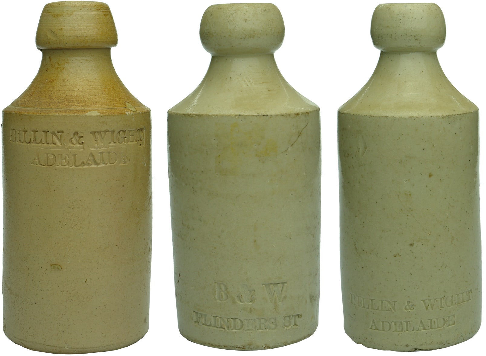 Billin Wight Adelaide Stoneware Ginger Beer Bottles