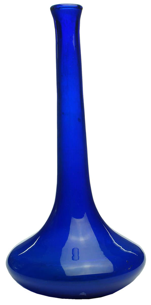 Cobat Blue Glass Single Stem Vase