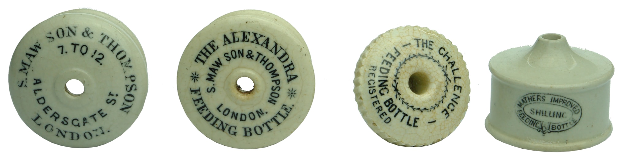 Antique Baby Feeder Ceramic Caps