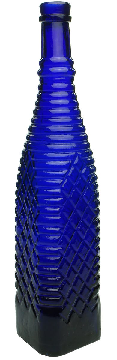 Cobalt Blue Grimble Vinegar Quilted Bottle