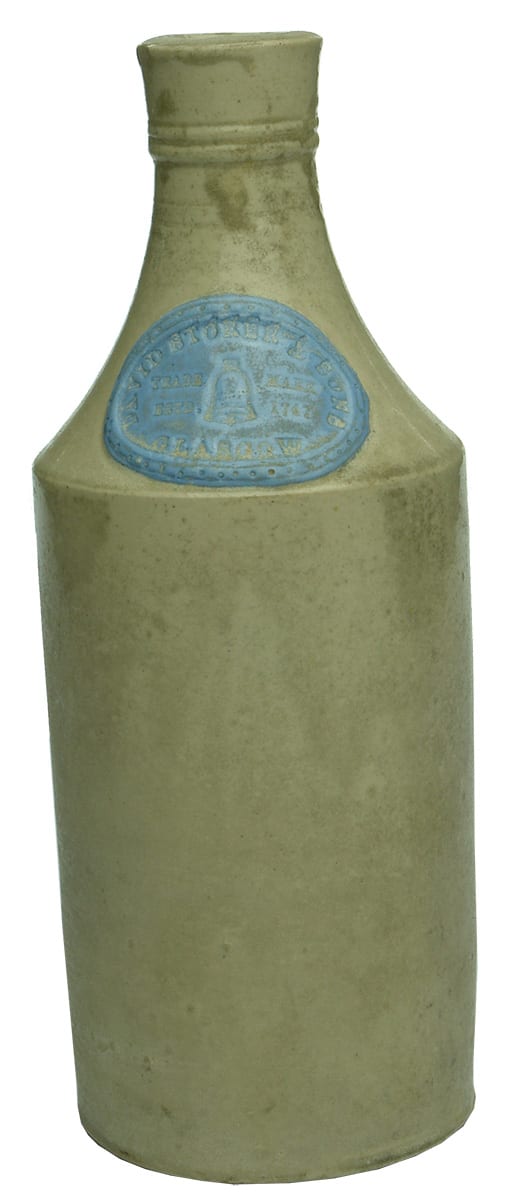 David Storer Glasgow Bell Slab Seal Ceramic Bottle