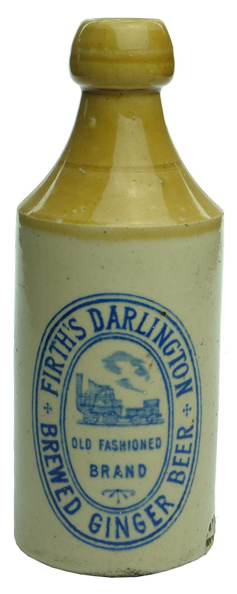 Firth's Darlington Stephenson's Rocket Stoneware Ginger Beer Bottle
