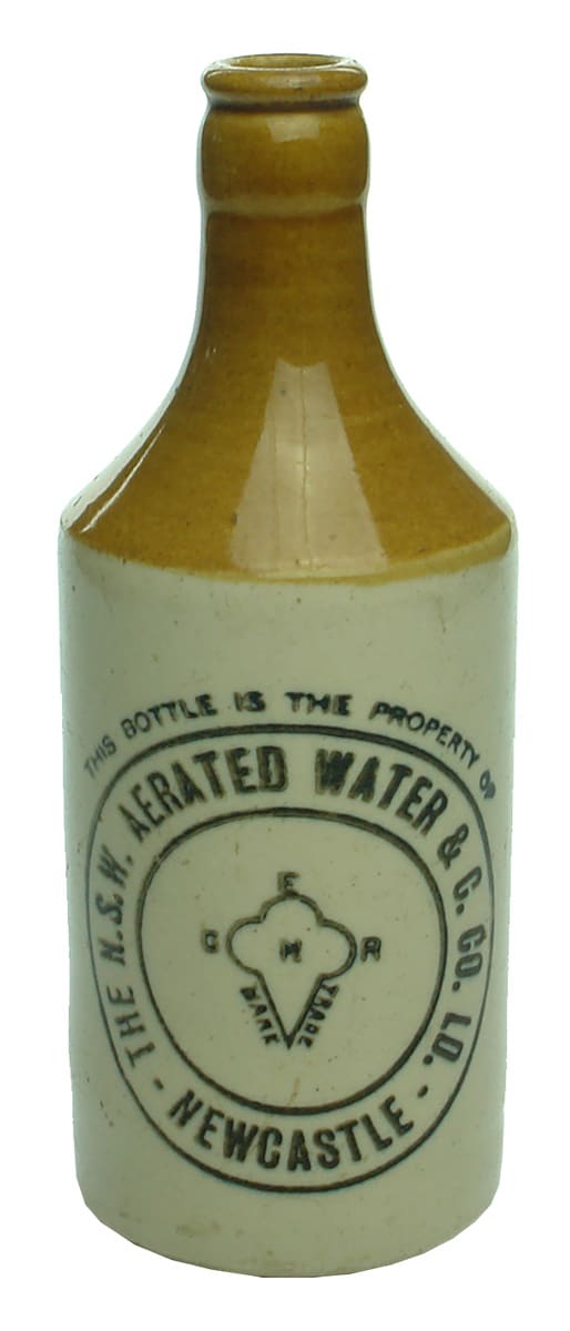 NSW Aerated Waters Newcastle Stone Ginger Beer Bottle