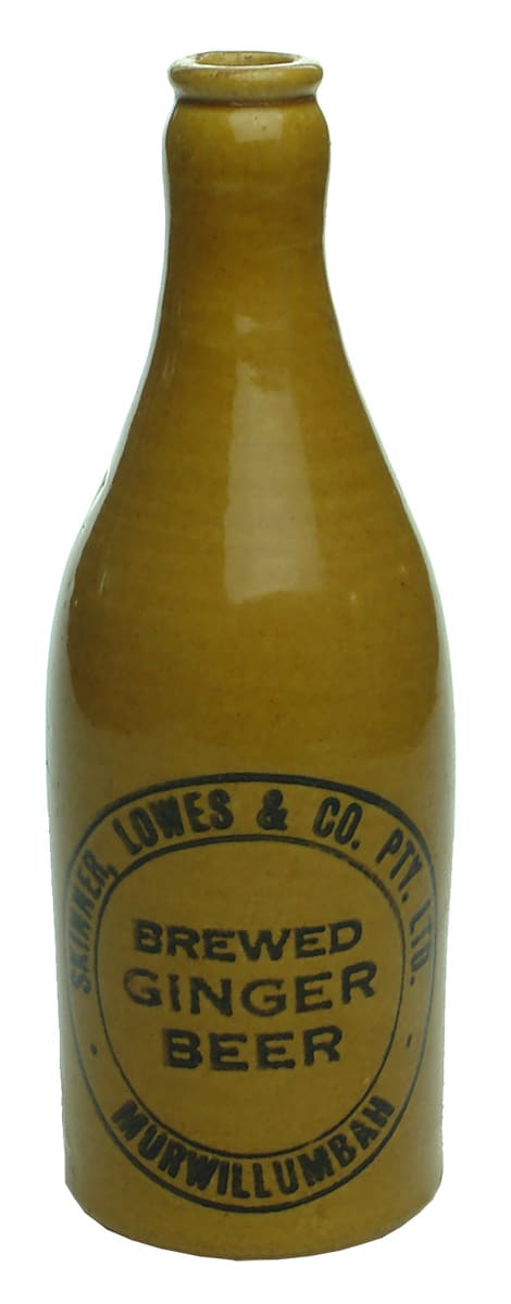 Skinner Lowes Murwillumbah Stone Ginger Beer Bottle