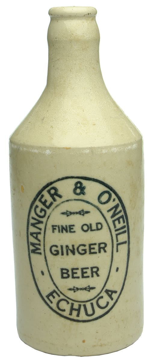Manger O'Neill Echuca Fine Old Ginger Beer Bottle