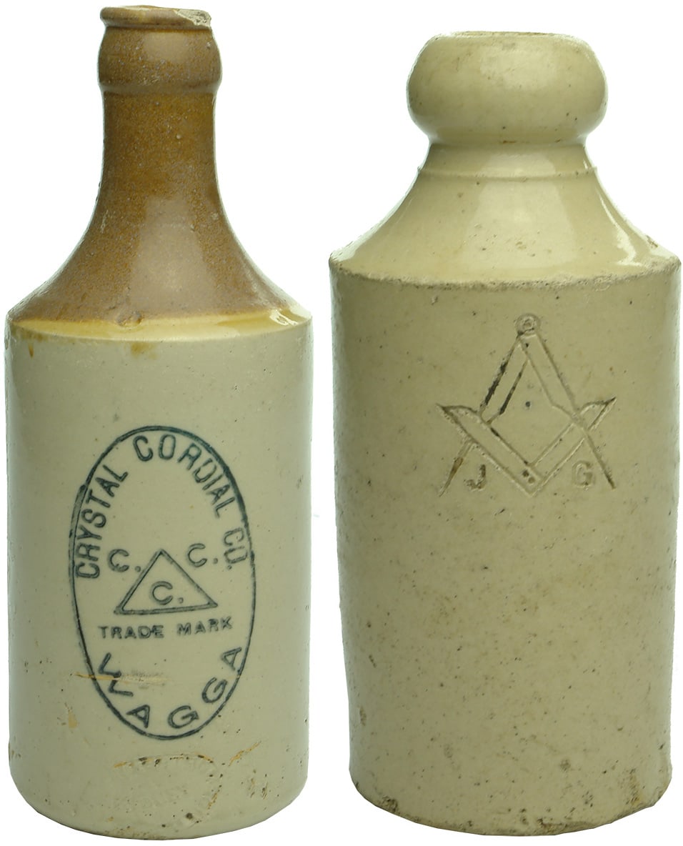 Antique Stoneware Ginger Beer Bottles