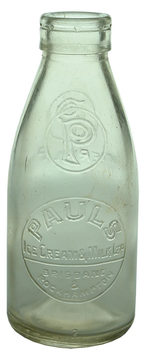 Pauls Milk Brisbane Rockhampton Vintage Bottle