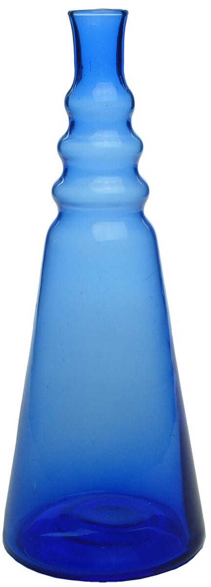 Conical Cobalt Blue Fancy Bottle