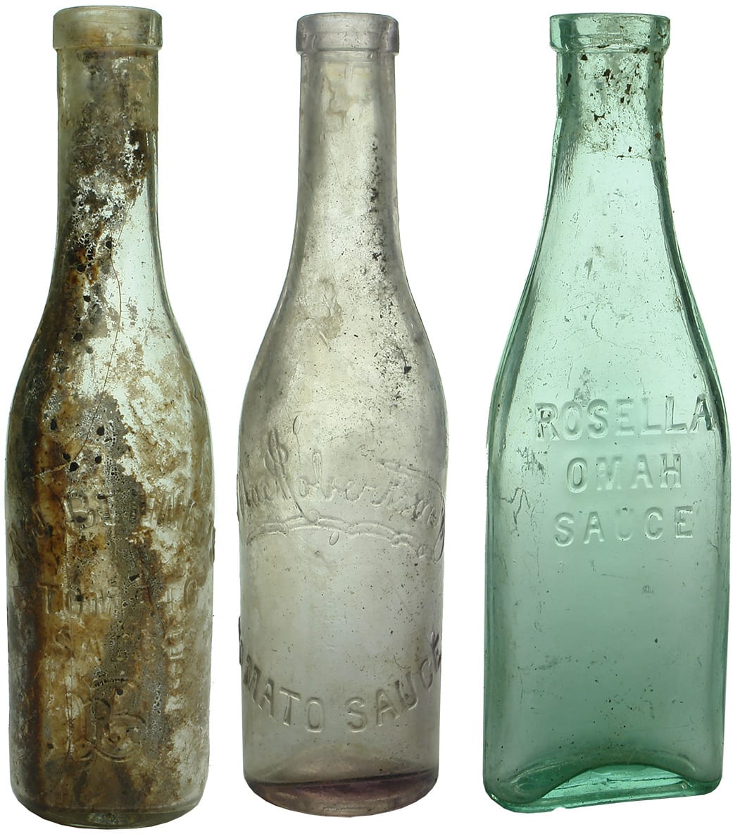 Antique Australian Sauce Bottles