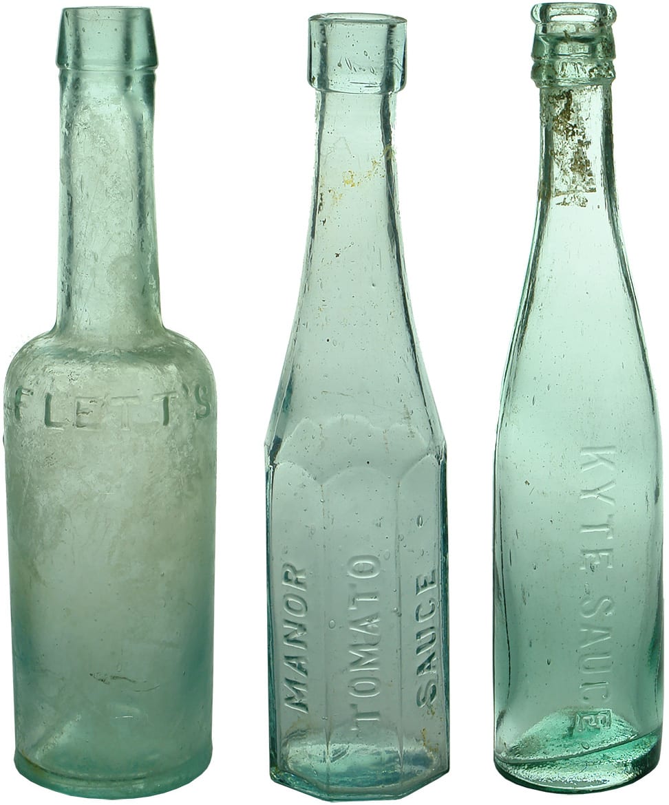 Antique English Sauce Bottles
