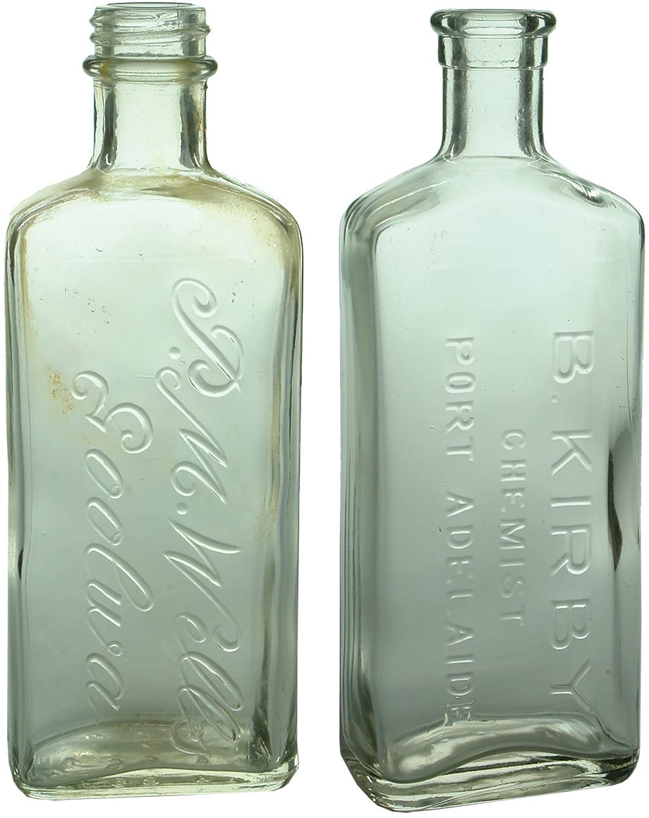 Wells Goolwa Kirby Port Adelaide Chemist Bottles
