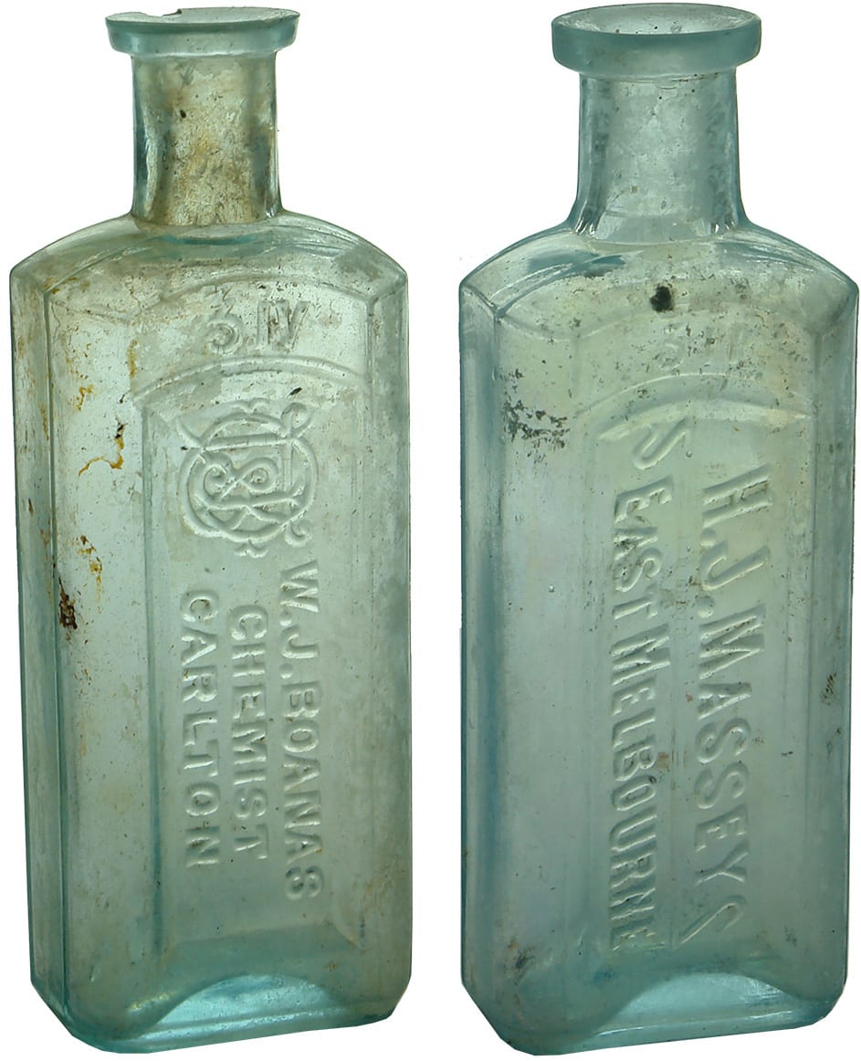 Carlton East Melbourne Antique Chemist Bottles