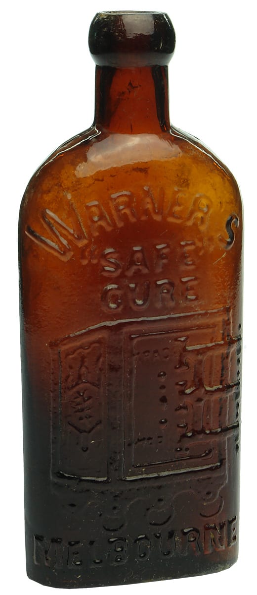 Warner's Safe Cure Melbourne Amber Glass Bottle