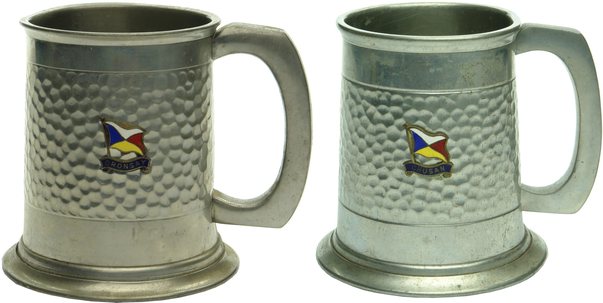 Ships Pewter Tankards Oronsay Chusan