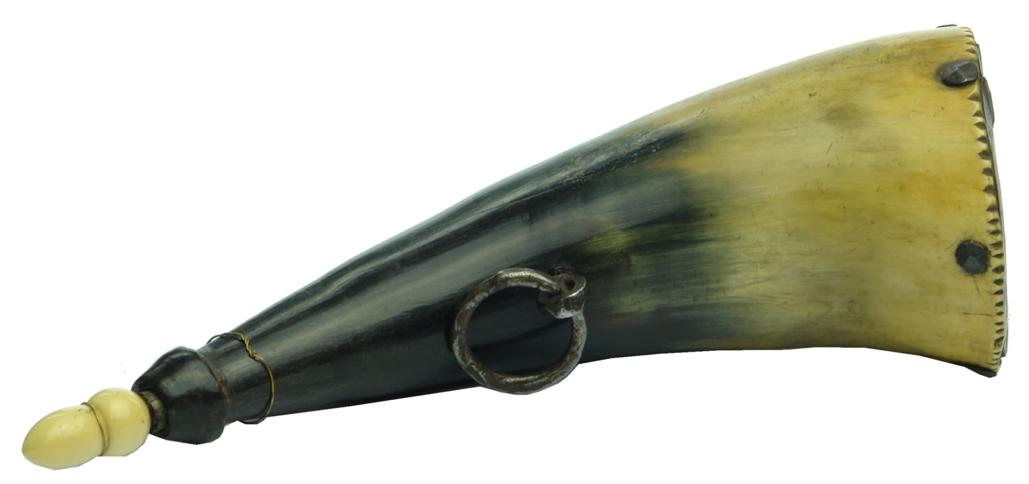 Powder Horn Wood bone stopper