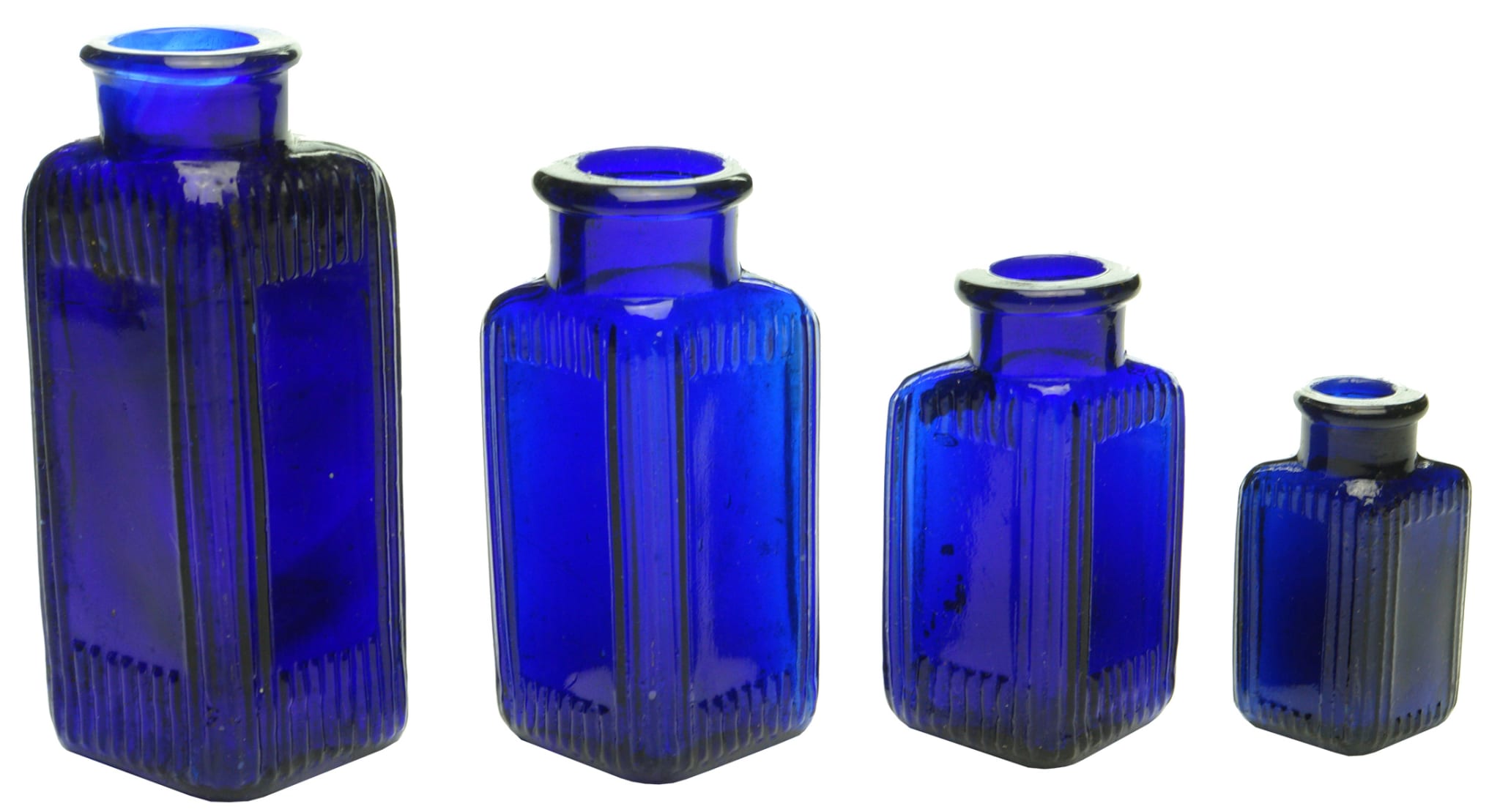 Cobalt Blue Burroughs Wellcome Antique Poison Bottles