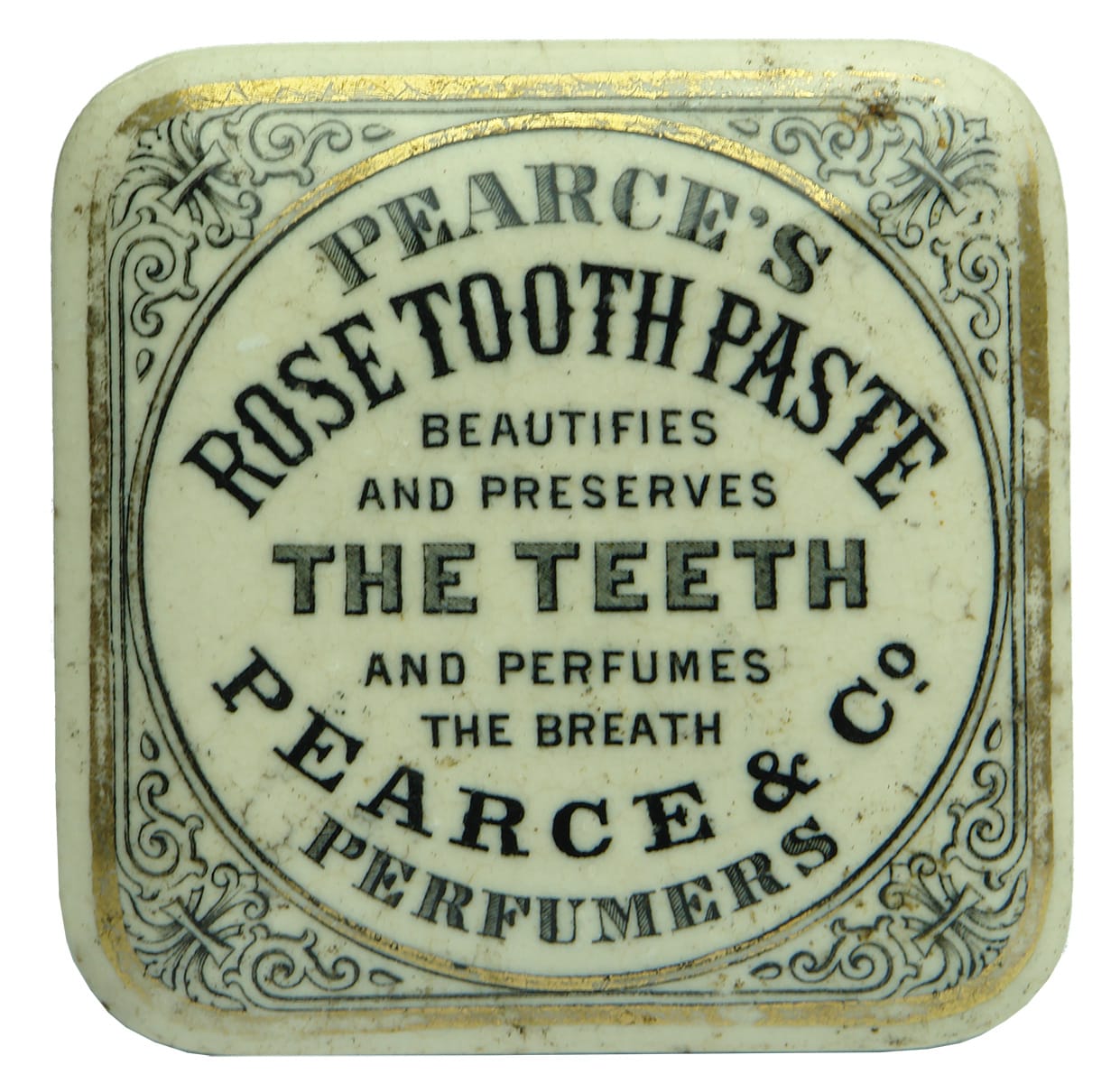 Pearce's Rose Tooth Paste Pot Lid