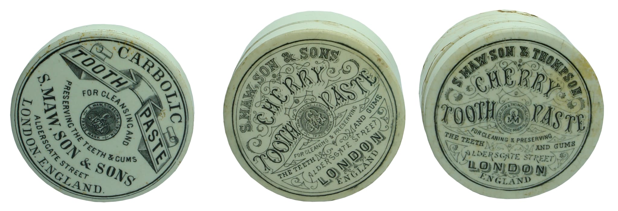 Maw Sons Tooth Paste Pots Lids