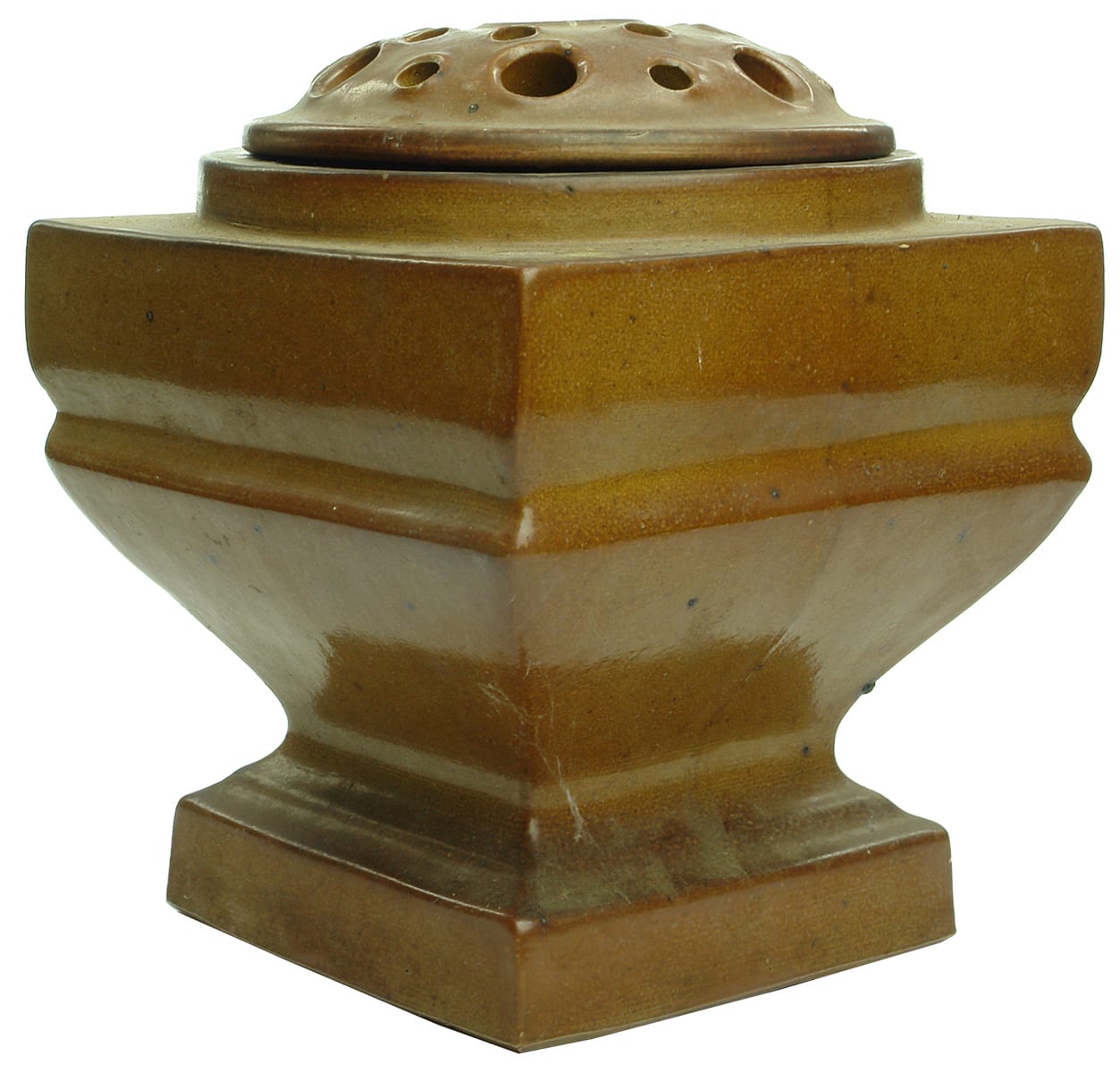 Square Pottery Vase Frog