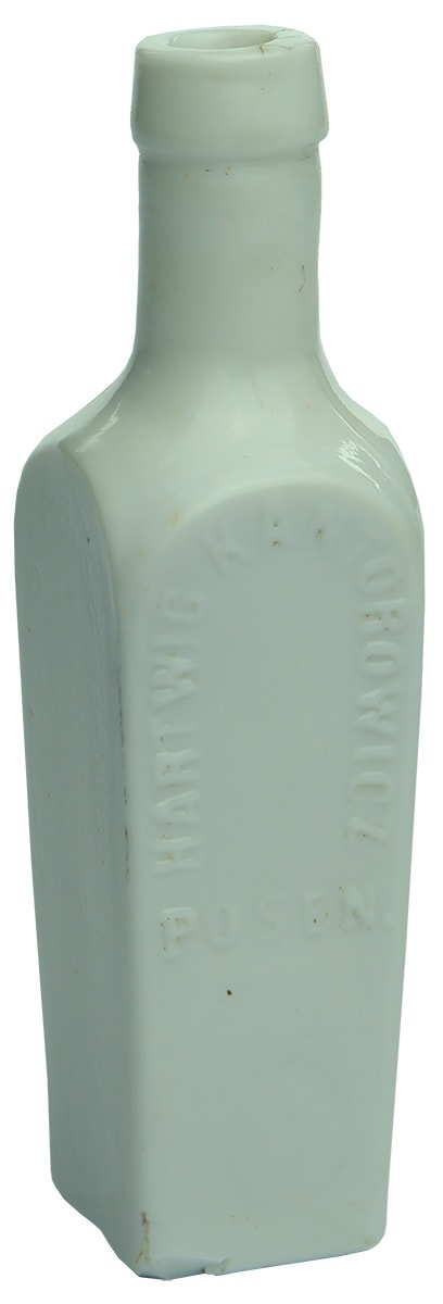 Hartwig Kantorowicz Posen Milk Glass Sample Bottle