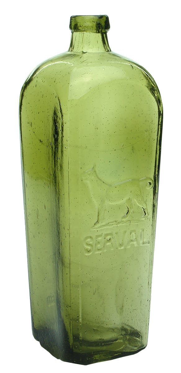 African Serval Cat Anique Gin Bottle