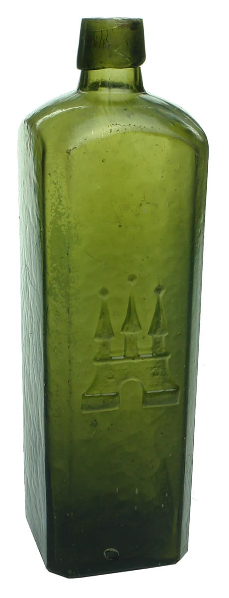 Altona Castle Glass Schnapps Bottle