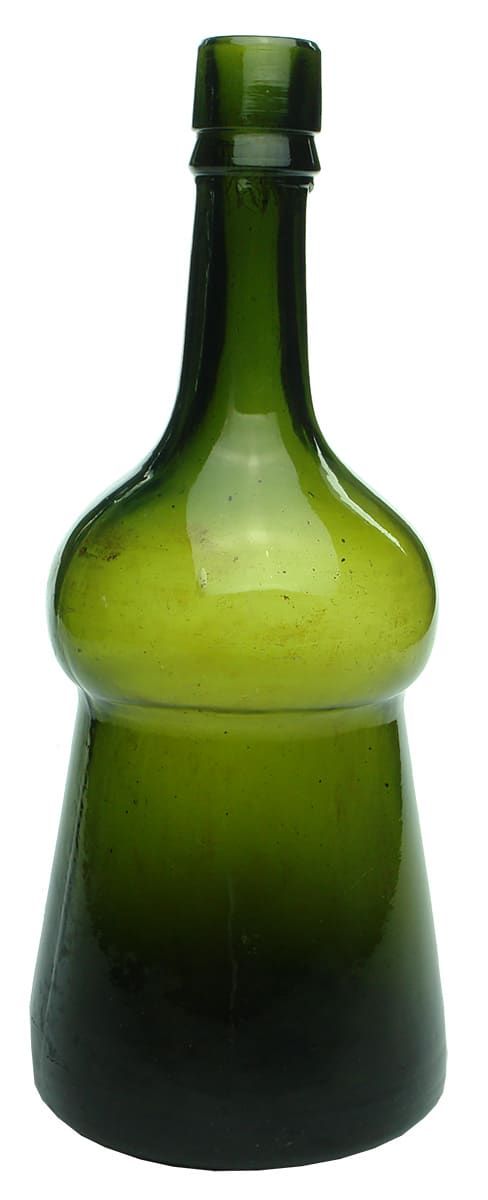 Thistle Shaped Dark Green Whisky Bottle
