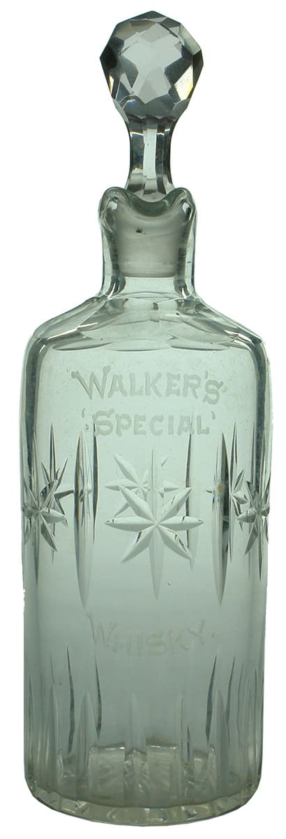 Walker's Special Whisky Etched Decanter
