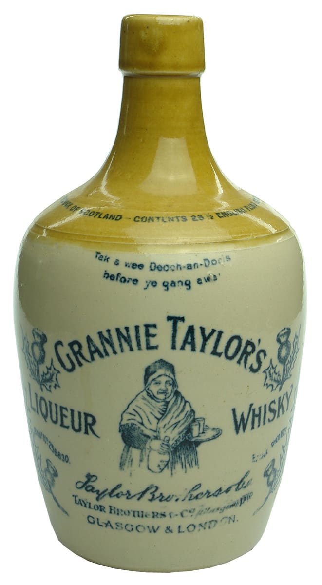 Grannie Taylors Liqueur Whisky Stoneware Jug