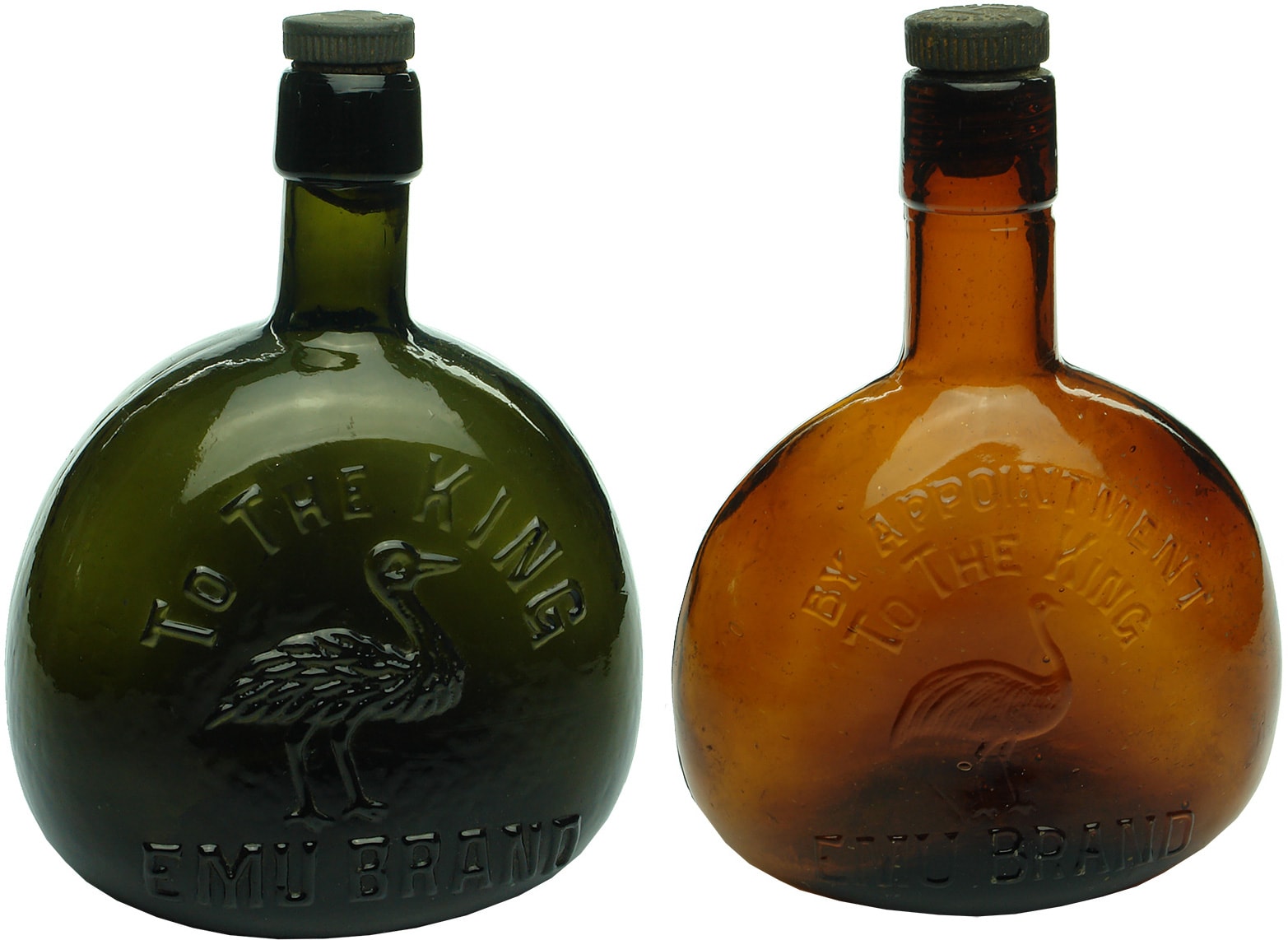 Emu Brand Internal Thread Antique Bottles