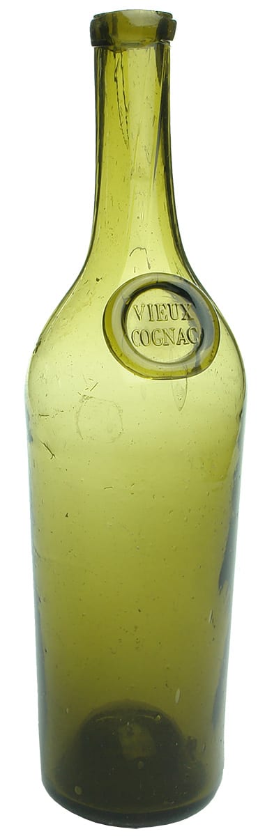 Vieux Cognac Sealed Olive Green Bottle