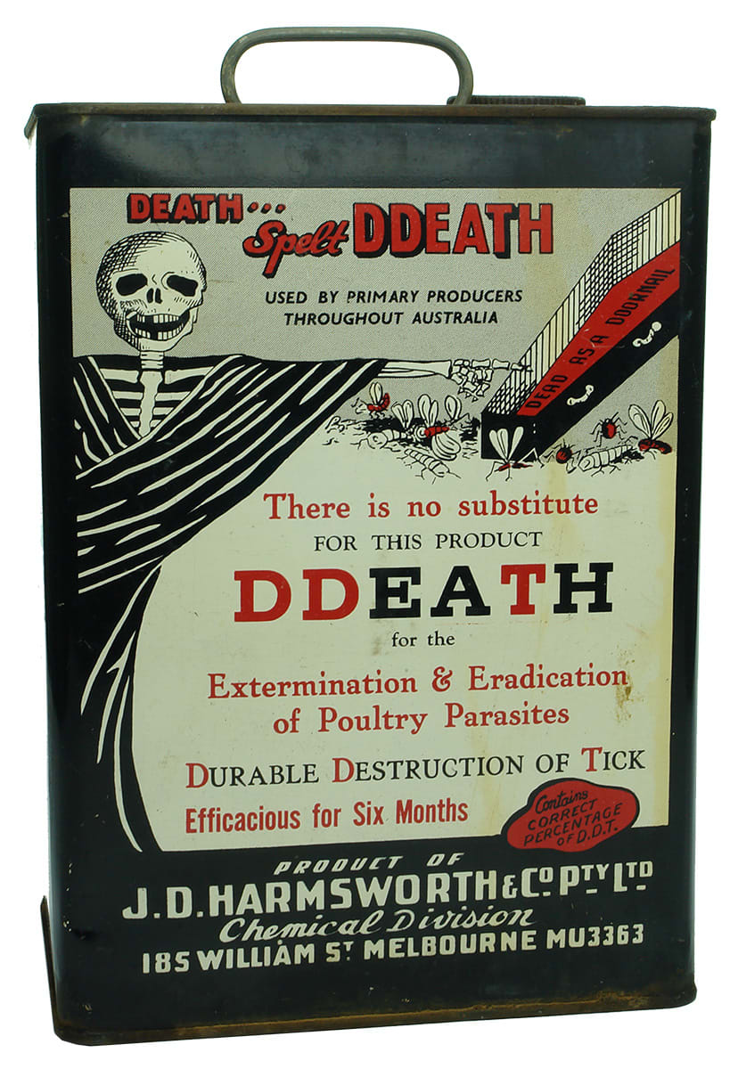 Ddeath Harmsworth Melbourne DDT Skeleton Coffin Tin